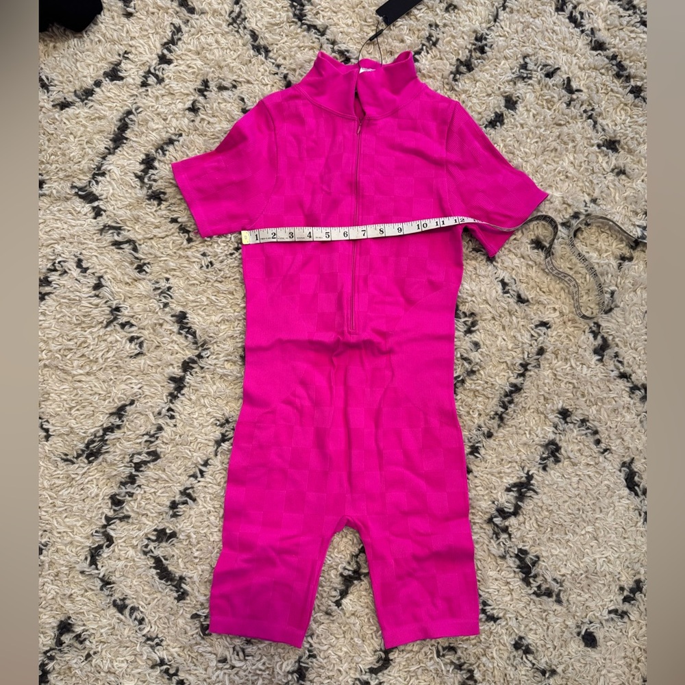 Woman Front Zip Romper Size M